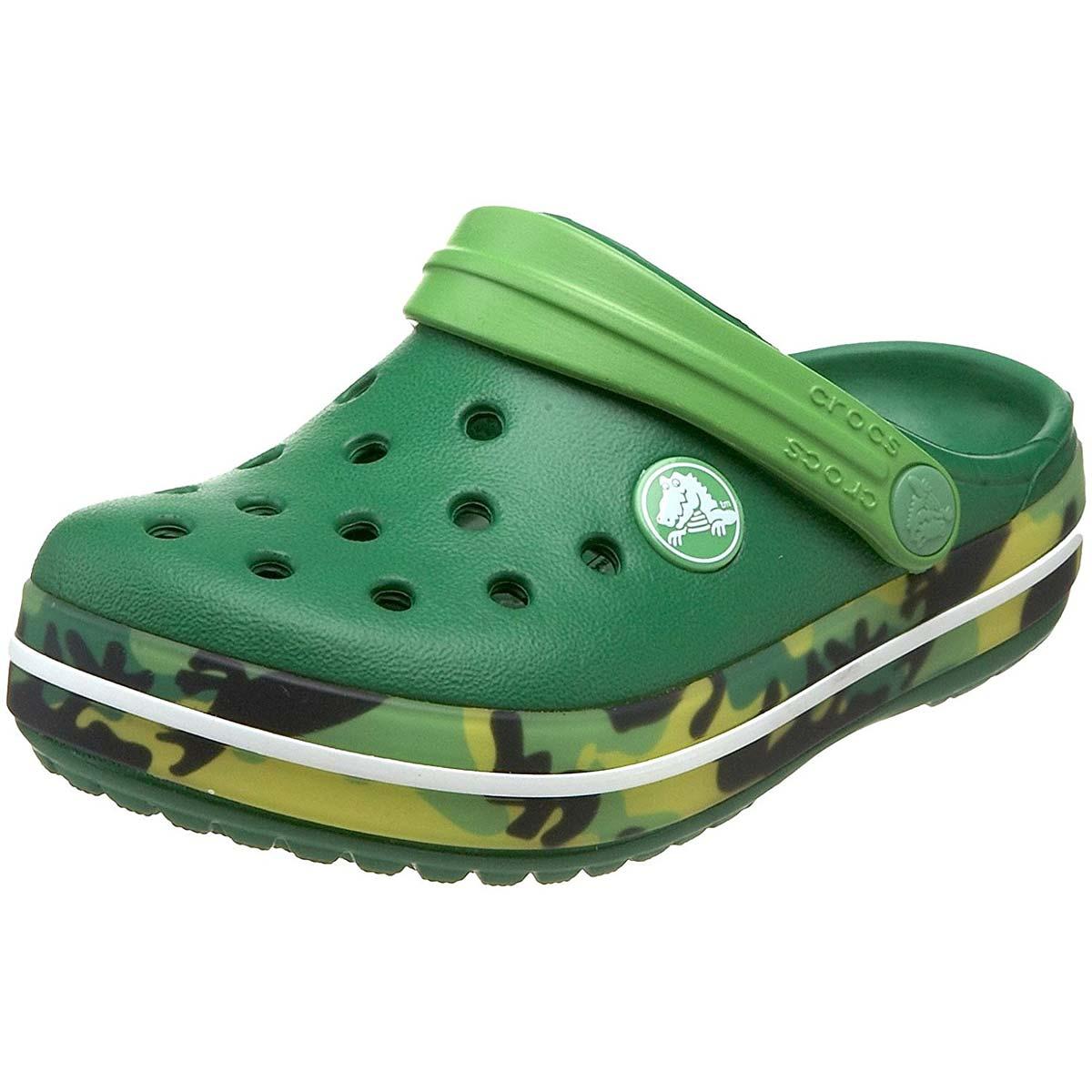 Crocs Crocband K Kids Clog (Camo Green/Stucco) Online at